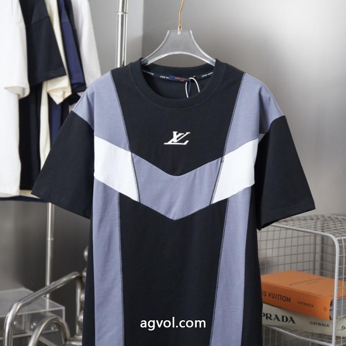 定番デザイン 肌触りの気持ちい〜  良好な材質半袖Tシャツブランド 通販店LOUIS VUITTON_0_2