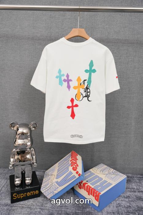 偽物 ブランド 激安CHROME HEARTS半袖Tシャツ軽やかな素材感 光沢のある 大人のための新作_0_4