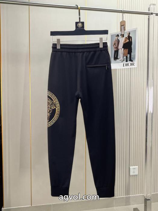 ラグジュアリーブランド 高級感UP 個性的なデザイン スラックス偽 ブランドVERSACE_0_2