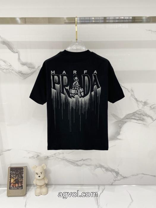 偽物 ブランド ショップ予約完売品 魅力的な 激安プラダ半袖Tシャツ_0_0