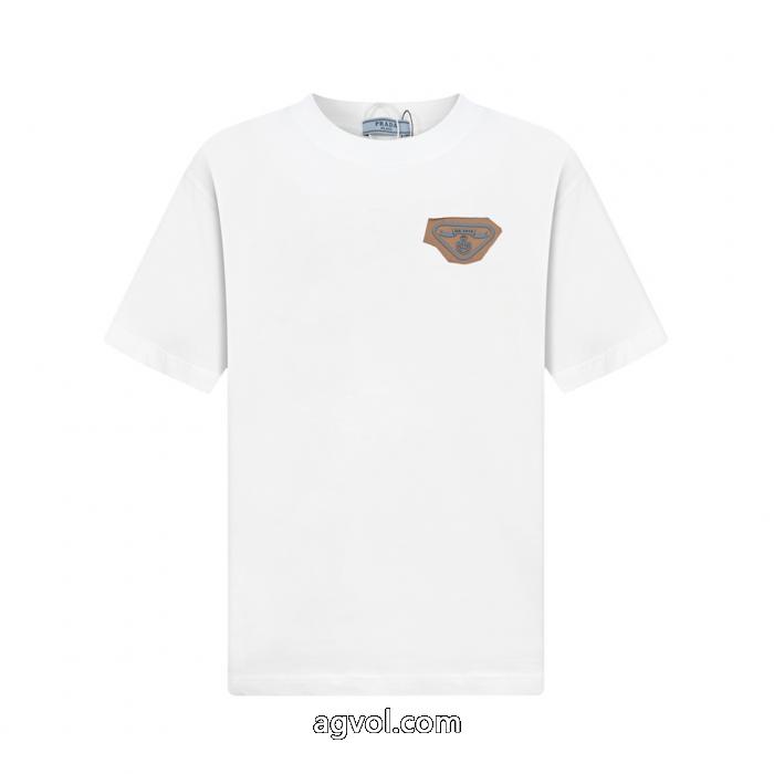 PRADA半袖Tシャツ高級感に溢れ 新品人気上昇 半額以下SALEブランド コピー s 級_0_2