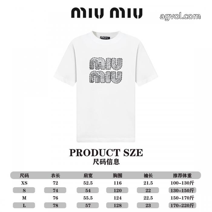 MIUMIUスーパー コピー どこで 買える半袖Tシャツ在庫あり即発 今季人気絶大 圧倒的な存在感_0_3