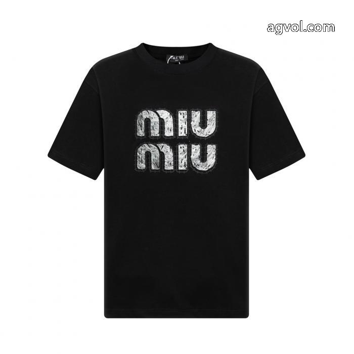 MIUMIUスーパー コピー どこで 買える半袖Tシャツ在庫あり即発 今季人気絶大 圧倒的な存在感_0_4