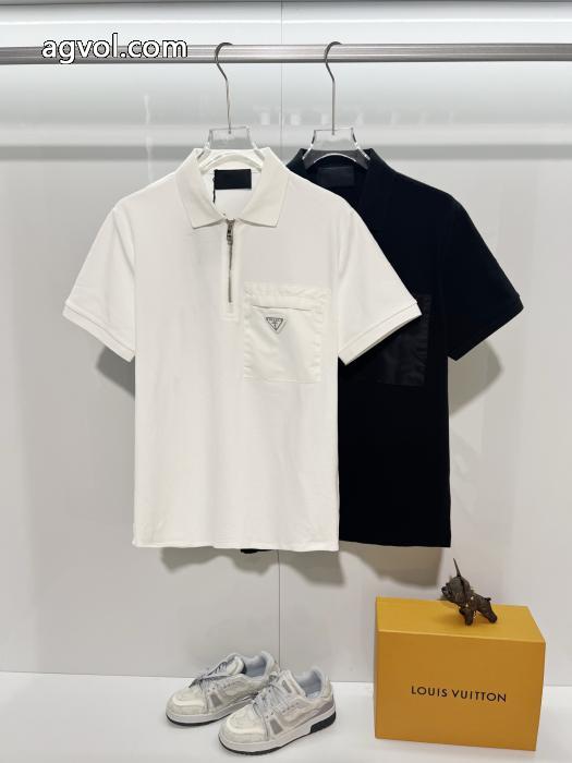 PRADAハイクォリティ 2026到着済 個性的なデザイン半袖poloTシャツ通販 ブランド_0_4