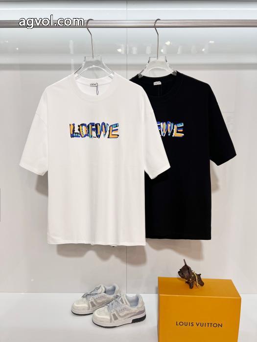 ロエベブランド 偽物 激安魅力的な 落ち着きある 上品スタイル半袖Tシャツ_0_3