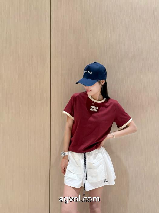 半袖Tシャツ激安 ブランド新作追加 セレブ風  今シーズン新作ミュウミュウ_0_2