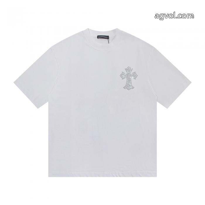 ブランド レプリカCHROME HEARTS在庫数限定 たくさん歩く日にも大活躍 韓国ファッション半袖Tシャツ_0_4