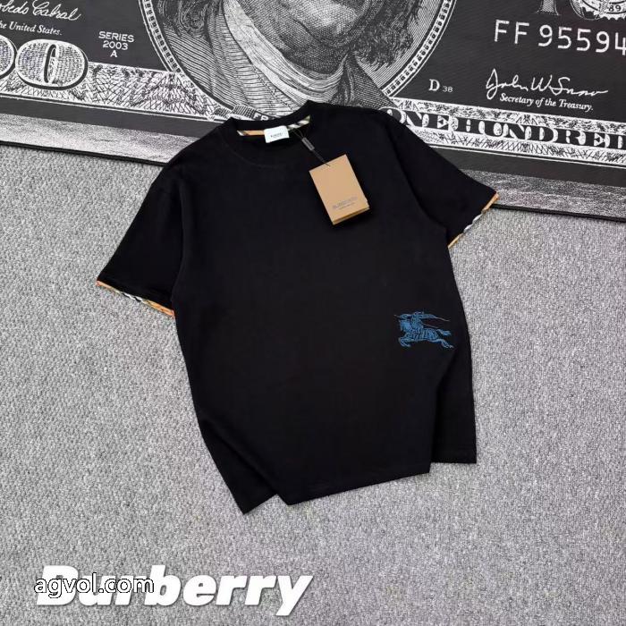 完売間近 新作限定極上エレ女 上品カジュアルな雰囲気に半袖TシャツBURBERRYブランド 偽物 激安_0_2