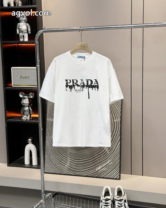 激安 通販 ブランドお買い得品  レア色入荷 在庫セール半袖TシャツPRADA_0_0