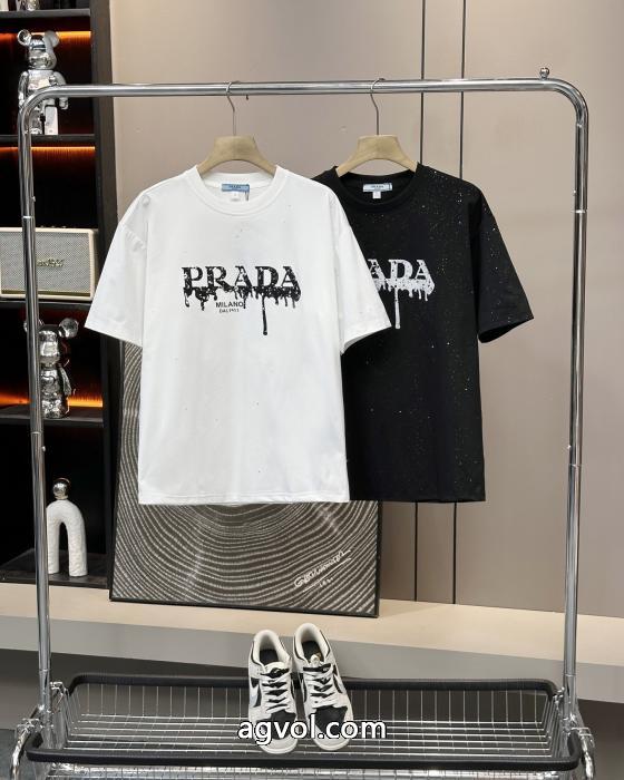 激安 通販 ブランドお買い得品  レア色入荷 在庫セール半袖TシャツPRADA_0_2