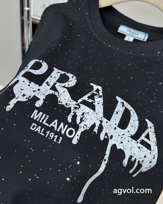 激安 通販 ブランドお買い得品  レア色入荷 在庫セール半袖TシャツPRADA_0_3