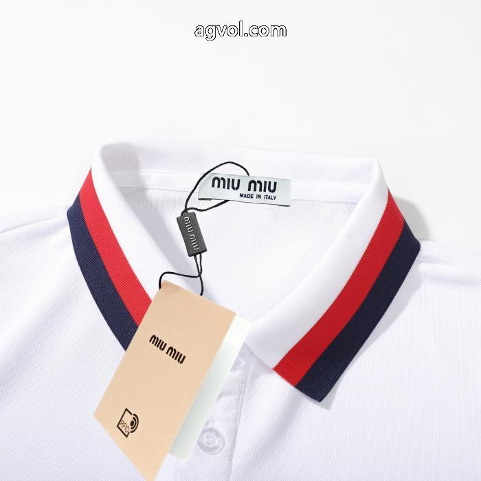 軽快に着こなせる 大人気新色 魅力的な美品MIUMIUブランド コピー 激安半袖Tシャツ_0_4