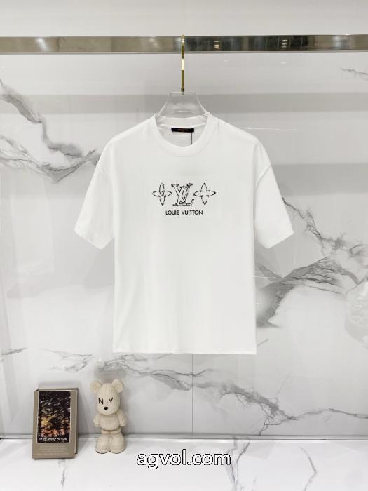 ルイ ヴィトン半袖Tシャツ偽 ブランド サイト上品な光沢感 絶妙な抜け感 超数量限定_0_1