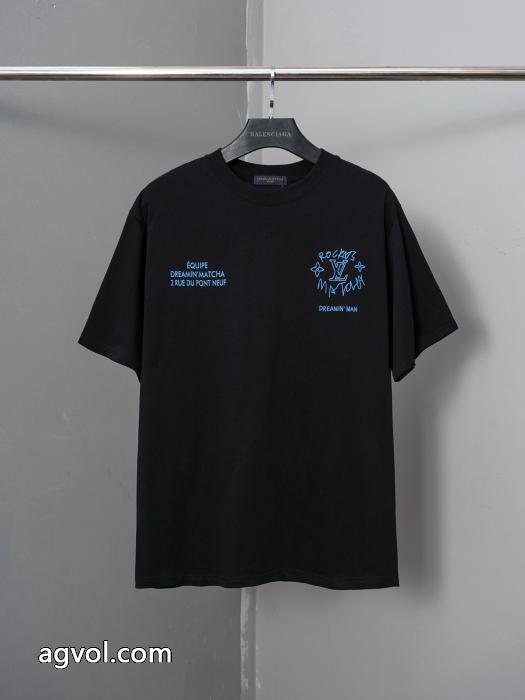 激安 通販 専門店半袖Tシャツロゴがかっこいい 爆発的通販 目立つLOUIS VUITTON_0_2