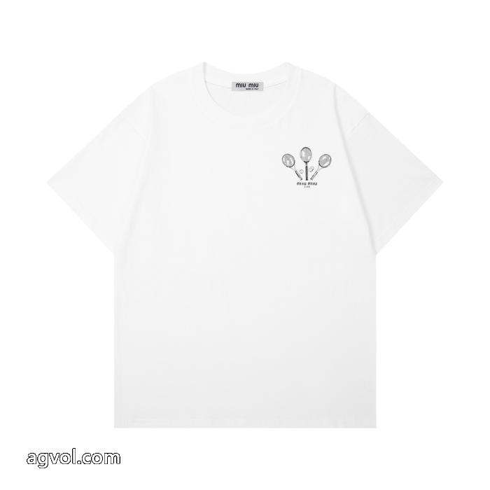 半袖Tシャツミュウミュウ高級感ある 落ち着いた感覚 高級感溢るブランド コピー 激安_0_1