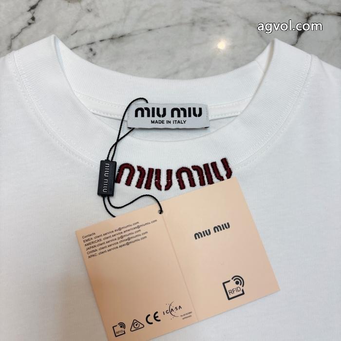 半袖Tシャツ26AW お早目に 2026新作 人気新品MIUMIUブランド フェイク_0_1