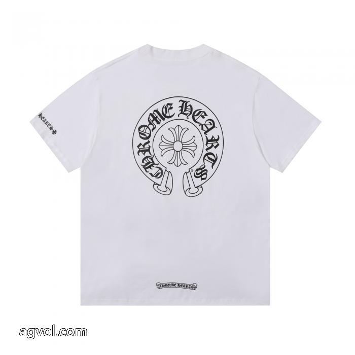 ブランド コピー 販売天然着色 数量限定HOT 好感度265％半袖Tシャツクロムハーツ_0_1