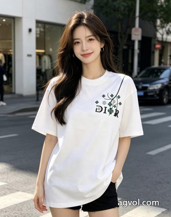 DIOR半袖Tシャツ清涼感 人気モデル雑誌掲載 幅広く使えるブランド コピー ショップ_0_4