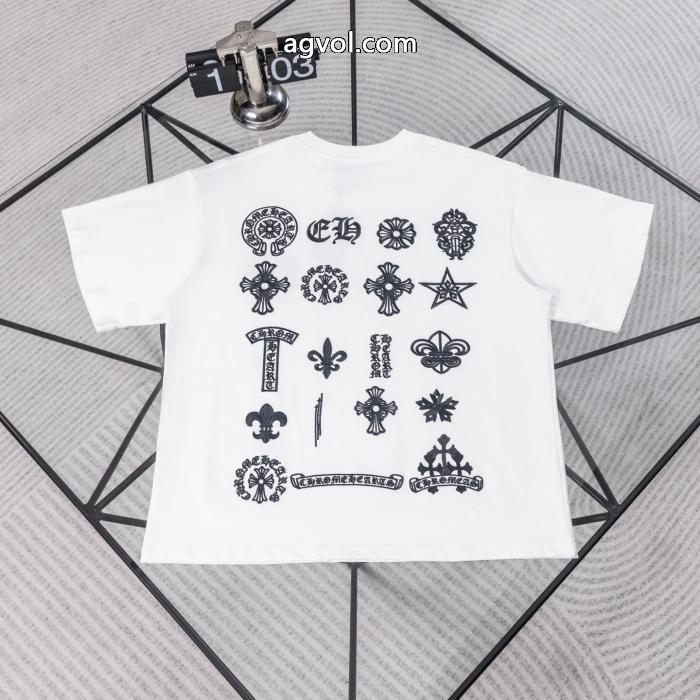 ブランド 偽物今年流行 期間限定セール デザイン性の高いCHROME HEARTS半袖Tシャツ_0_4
