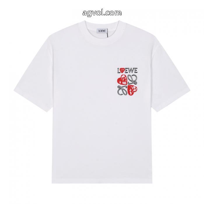 LOEWE最安値に挑戦 使えて可愛いデザイン 最終セール半袖Tシャツ激安 ブランド 通販_0_1