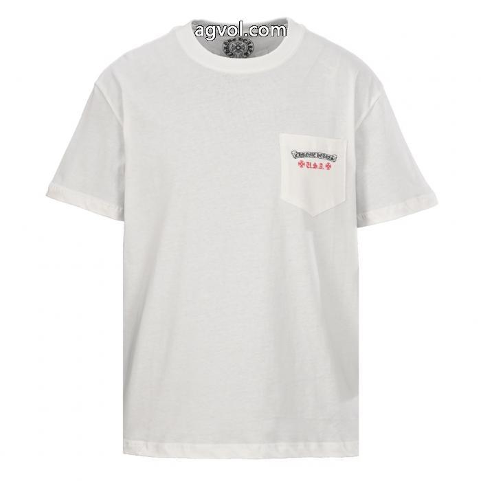 新しいスタイル 風通しの良いフレア 流行っている半袖Tシャツコピー ブランド 優良CHROME HEARTS_0_3