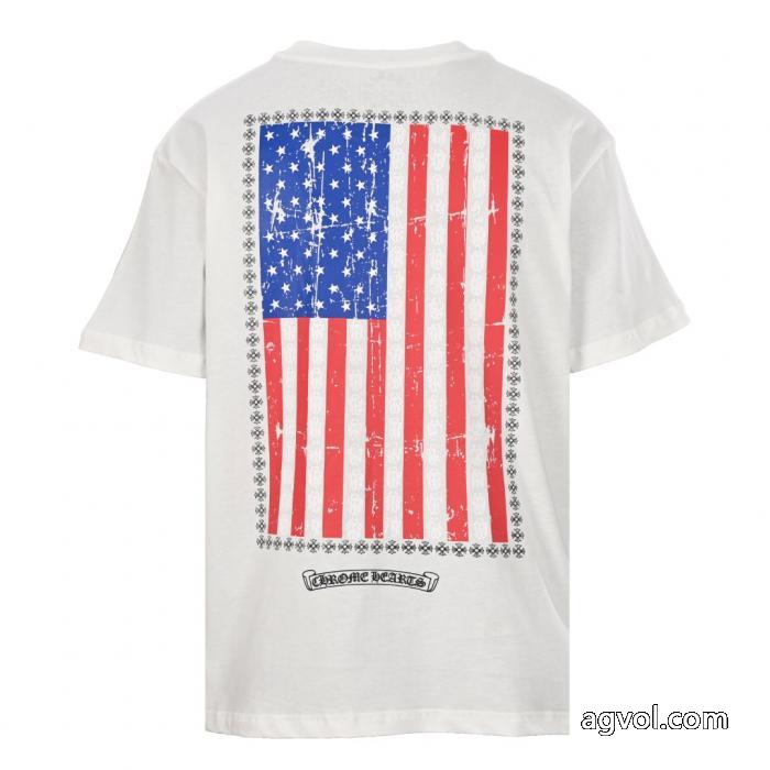 新しいスタイル 風通しの良いフレア 流行っている半袖Tシャツコピー ブランド 優良CHROME HEARTS_0_5