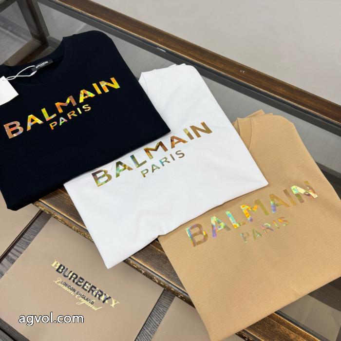 大人の色味 抜け感のある夏着物 ロゴが素敵BALMAIN&nbsp;半袖T偽 ブランド 販売._0_1