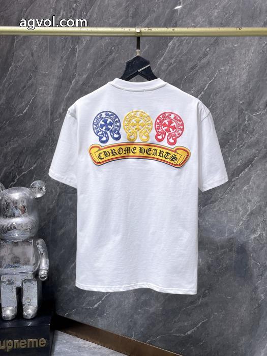 クロムハーツブランド アクセサリー 激安セレブ風  高級素材 人気定番半袖Tシャツ_0_0