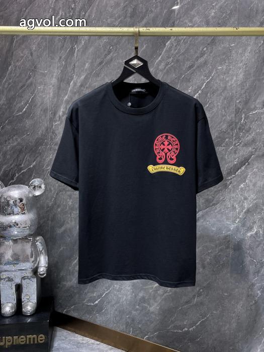 クロムハーツブランド アクセサリー 激安セレブ風  高級素材 人気定番半袖Tシャツ_0_4
