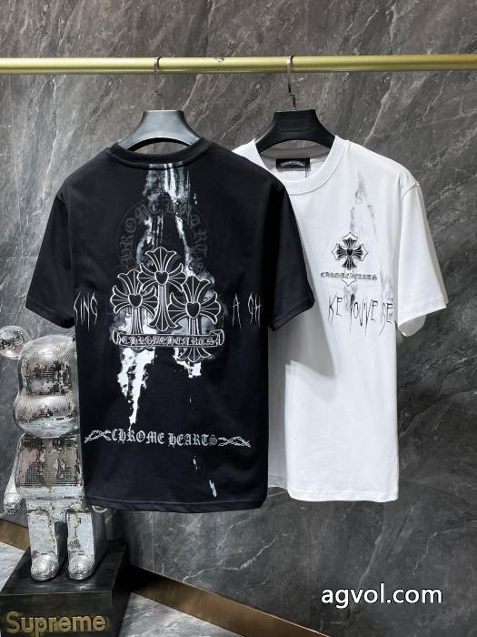 激安 通販 専門ロゴが素敵 上品スタイル 新作売切れ続出半袖TシャツCHROME HEARTS_0_2