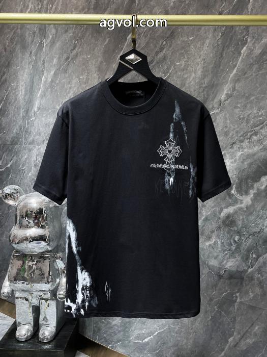 激安 通販 専門ロゴが素敵 上品スタイル 新作売切れ続出半袖TシャツCHROME HEARTS_0_3