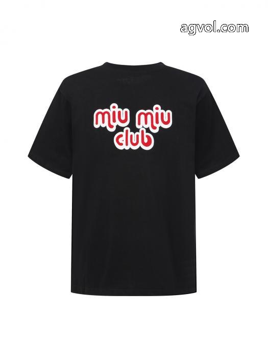 ブランド 激安魅力を持つ 国内発セール完売間近 リッチな印象にMIUMIU半袖Tシャツ_0_1