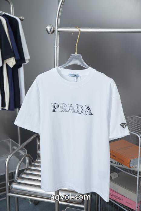 ブランド 激安 PRADA今流行 新作入荷新品 スタイリッシュで上品な半袖Tシャツ_0_1