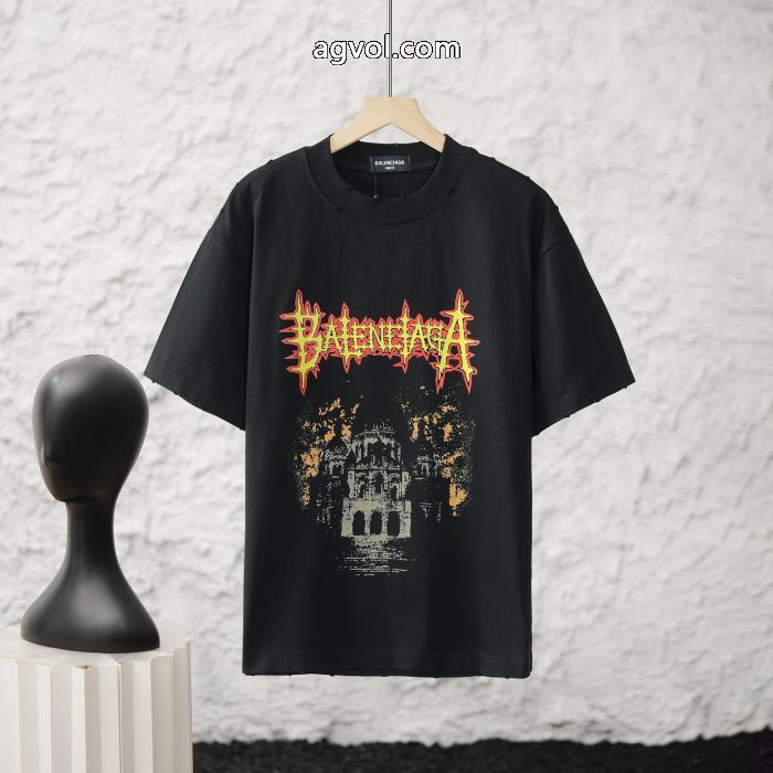 人気話題 存在感のある 特に話題なの上品即完売偽 ブランドbalenciaga半袖Tシャツ_0_0