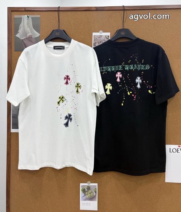 素敵な商品 激安大低価 新価格で登場CHROME HEARTSブランド コピー バック半袖Tシャツ_0_0