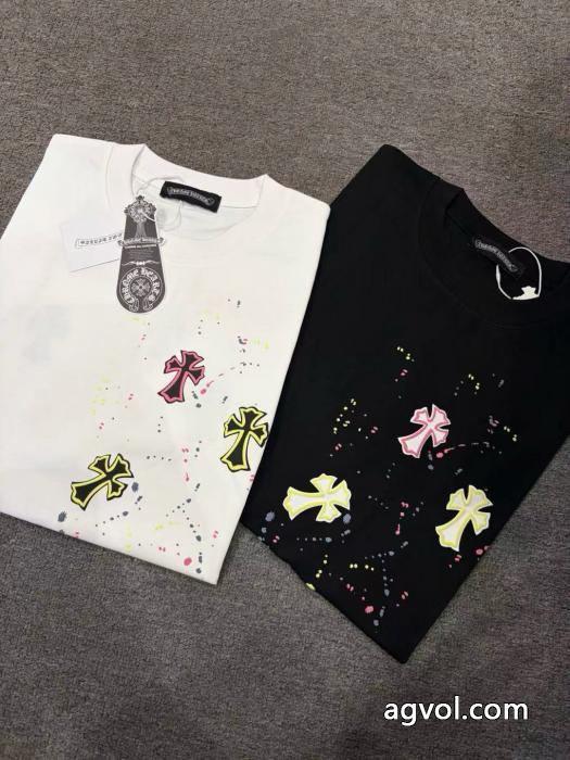 素敵な商品 激安大低価 新価格で登場CHROME HEARTSブランド コピー バック半袖Tシャツ_0_2