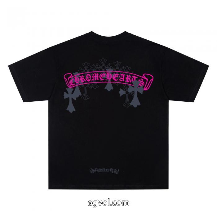 偽物 ブランド半袖TシャツCHROME HEARTSストリート系 やっぱり欲しい即発送 2026最新入荷_0_4