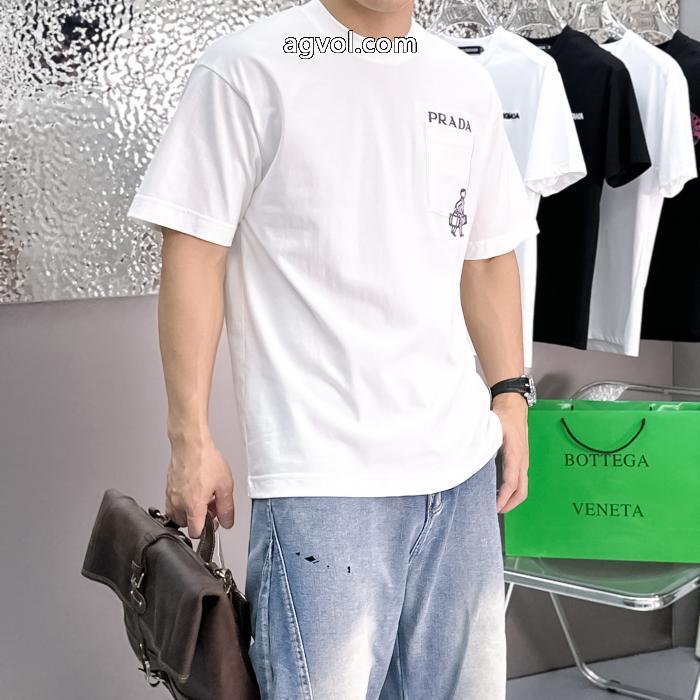 PRADAブランド 品 コピー半袖Tシャツ人気定番新作 今季トレンド 高級感演出_0_0