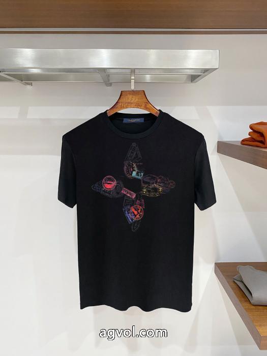 半袖Tシャツブランド 激安 爽やかに演出する サイズ感いいの 足なじみが良いLOUIS VUITTON_0_2