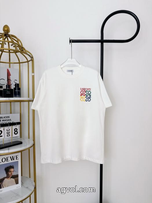ブランド コピー ショップLOEWE天然着色 極上の着心地 個性的 半袖Tシャツ_0_4