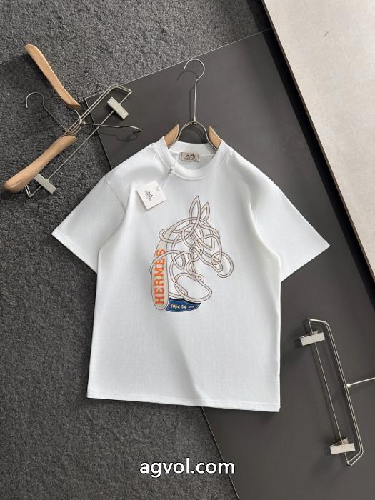 HERMES半袖Tシャツブランド コピー 着払い大人のファッション 人気商品最新作 早者勝ち_0_2