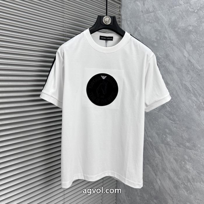 通販 ブランド超必須アイテム 自分らしく 優しい印象を与えてくれ半袖TシャツARMANI_0_0