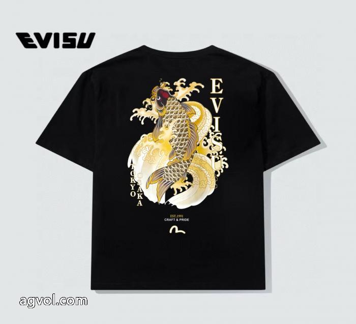 2026最安値！ 超激得新品 知的な雰囲気夏着物激安 通販 ブランド半袖TシャツEVISU_0_2