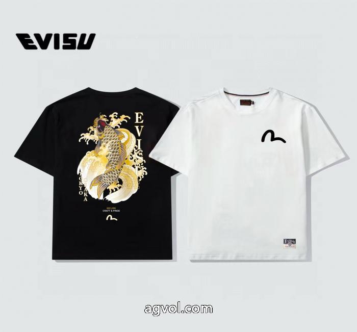 2026最安値！ 超激得新品 知的な雰囲気夏着物激安 通販 ブランド半袖TシャツEVISU_0_3