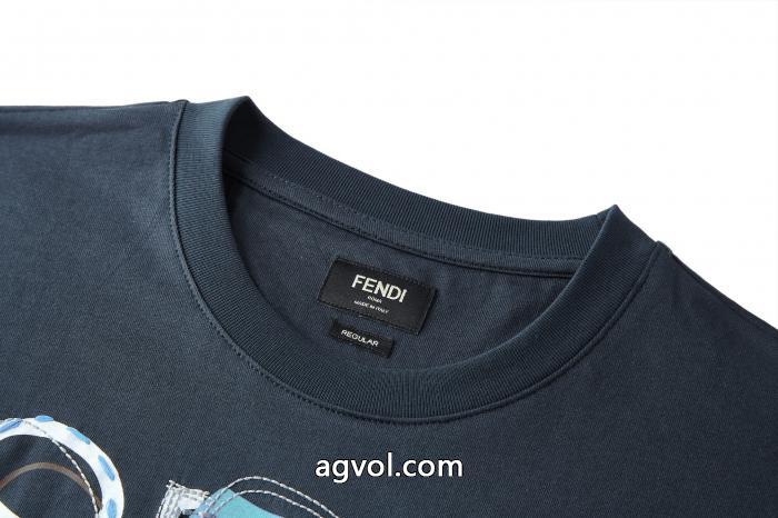 販路限定モデル 旬デザイン 低価格FENDI半袖Tシャツブランド コピー_0_1