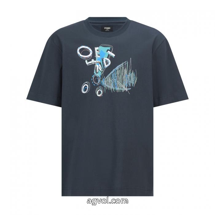 販路限定モデル 旬デザイン 低価格FENDI半袖Tシャツブランド コピー_0_3