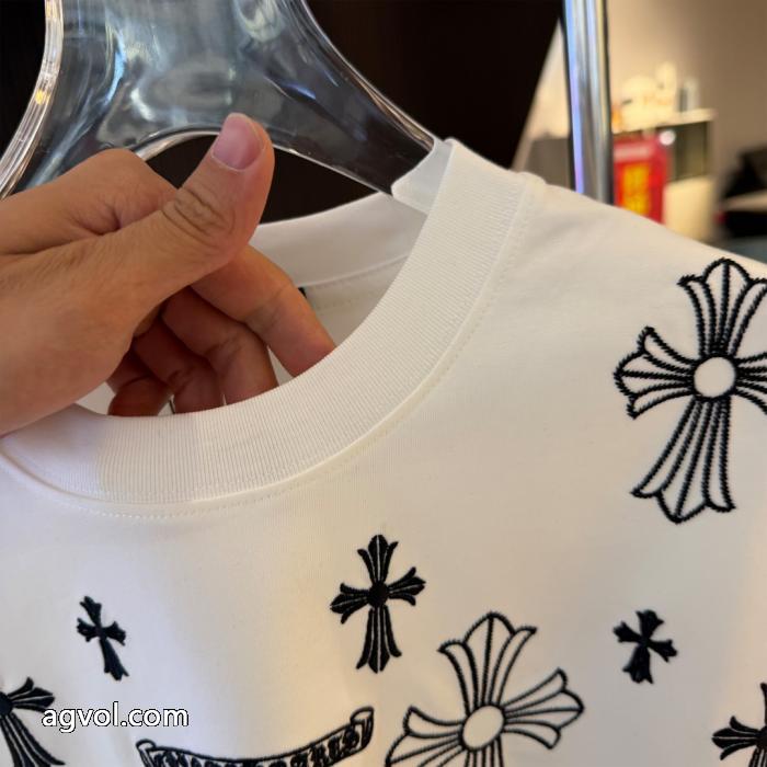 半袖TシャツCHROME HEARTSブランド コピー 販売透け感の持つ涼しげな印象 海外大人気アイテム 男女共用_0_0