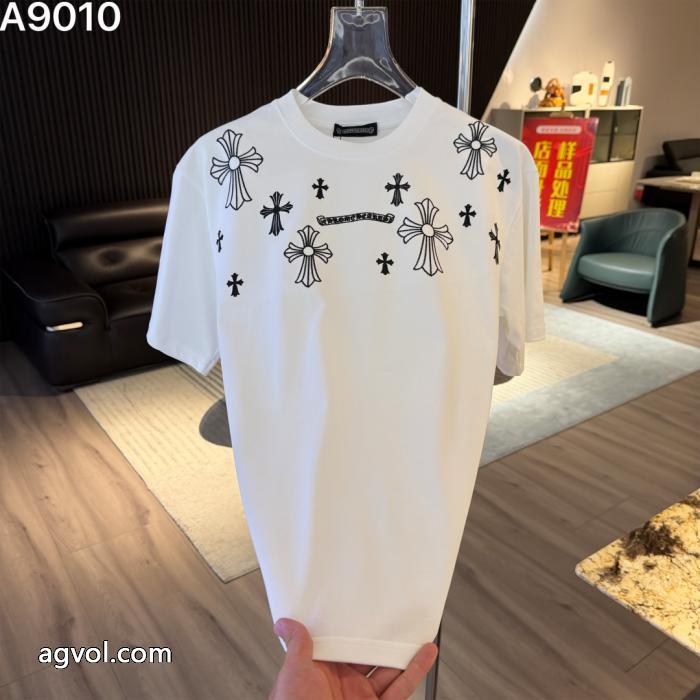 半袖TシャツCHROME HEARTSブランド コピー 販売透け感の持つ涼しげな印象 海外大人気アイテム 男女共用_0_2