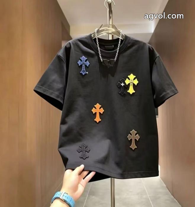 首胸ロゴ 春先に注目を集める 好感度アップ半袖Tシャツ激安 通販 専門CHROME HEARTS_0_0