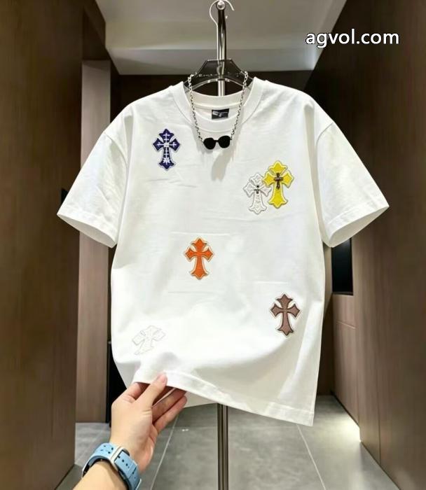首胸ロゴ 春先に注目を集める 好感度アップ半袖Tシャツ激安 通販 専門CHROME HEARTS_0_1